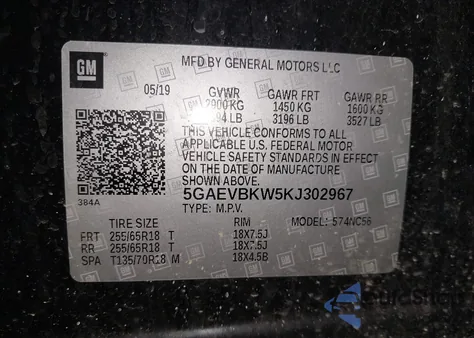 2019 Buick Enclave Awd Premium z USA, uszkodzony, nr VIN 5GAEVBKW5KJ302967